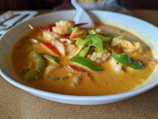Panang Curry with seafood