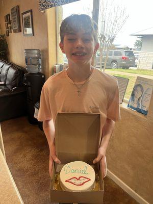 Danielle as he starts his braces journey!!