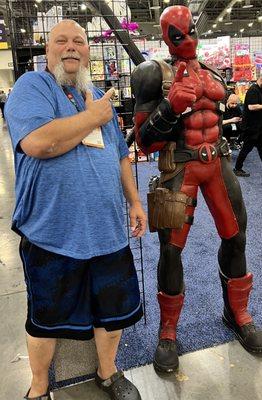 The Knife Guy with his friend Deadpool.