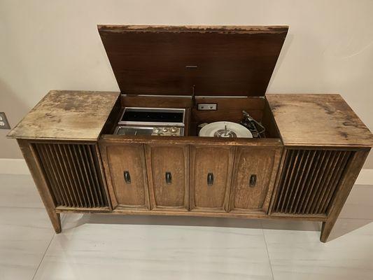 Vintage stereo record player