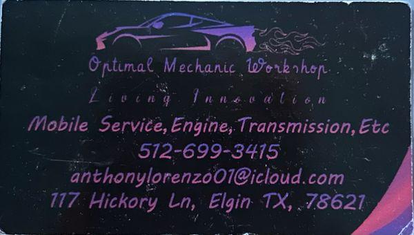 Optimal Mechanic Workshop