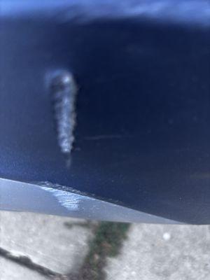 Damage rear passenger side