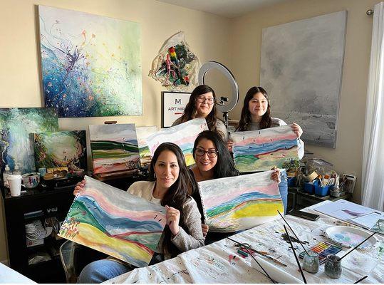 Had such an amazing time with all of you at my painting class! Thank you for bringing such wonderful energy and enthusiasm. It was a ple