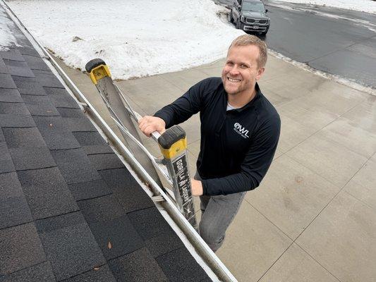 Noah Bergland is an owner of Owl Roofing