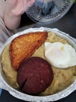 Tres Golpes..mangu with cheese, egg and salami!