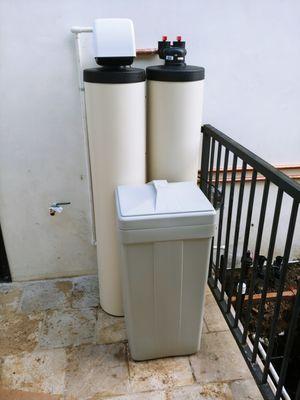 Outdoor installation Dual Tank Single Valve Softener with Catalytic Carbon Filtration