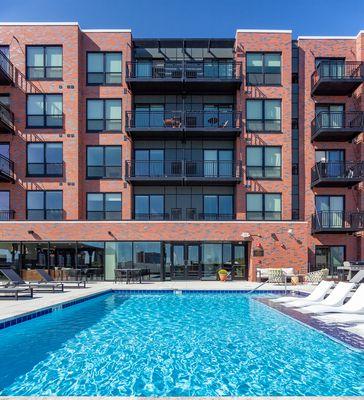 Resort-inspired rooftop pool & sundeck