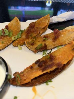 Potato skins, new to the menu.