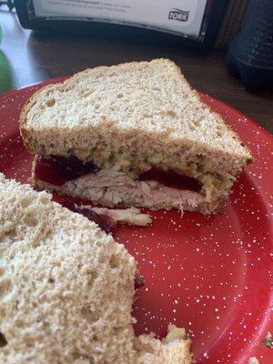 Roasted Turkey with stuffing and cranberry