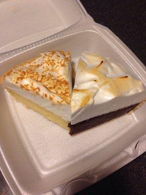 Coconut Cream and Chocolate Cream pie