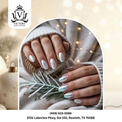 Catch every light with this iridescent finish and twinkling star details. Magic at your fingertips. Text us for an appt!