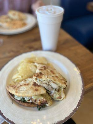 Chicken Funghi with chips - my fav!