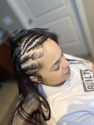 Process of lemonade braids