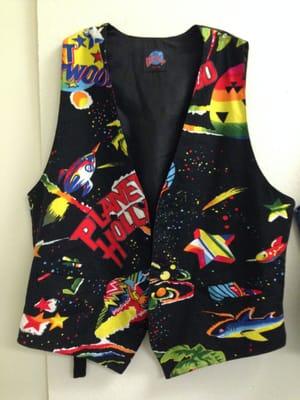 Vest from their "Chain Food Restaurants" exhibit. Cool vest from Planet Hollywood.