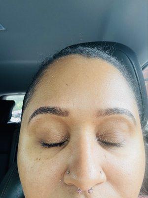 Eyebrow wax and tint
