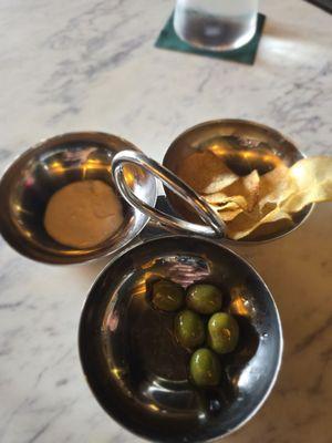 Olives and Housemade Chips & Dip