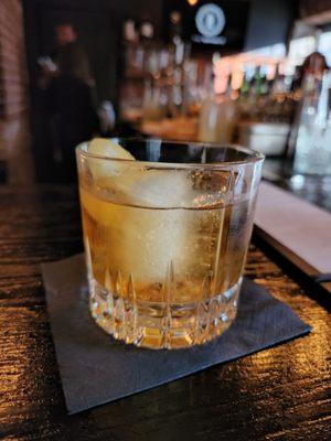 The Helsel scotch, amaretto, lemon twist