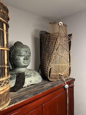 Thai fishing baskets, Indonesia sand-castbuddah, Cambodian Sickle