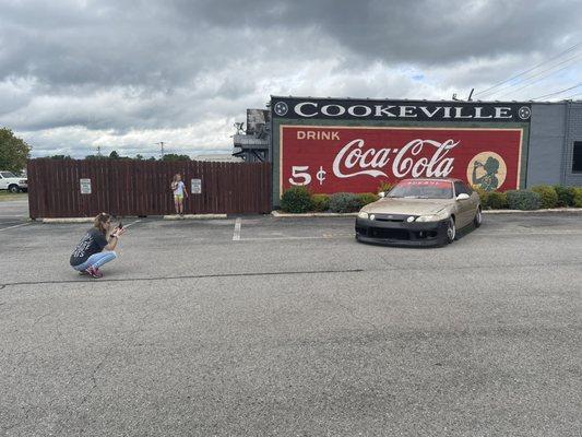 I'm cookeville Tennessee beside the train depot and cream city