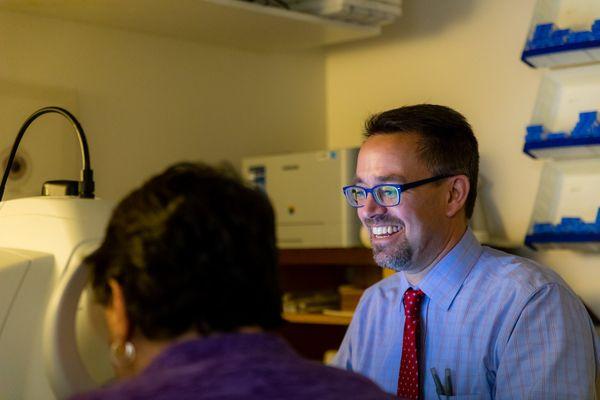 Dr. Leipert at work.