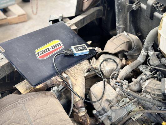We can do Computer Diagnostics for Canam and Polaris units