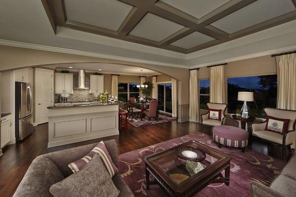 Great Room at the Legacy of Farmington Hills model