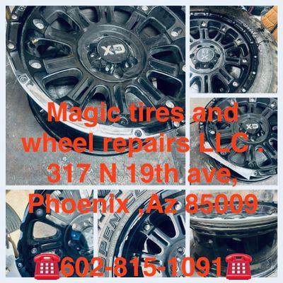 This rim was missing a piece. Before and after