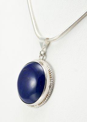 Sterling Silver and Lapis Necklace.