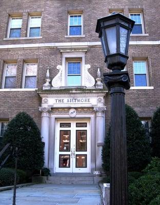 the front of the building