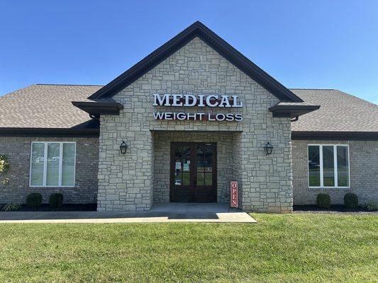 Front of the building.