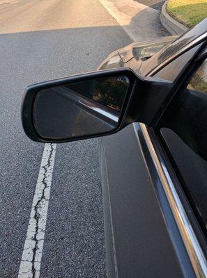 Driver side missing is a ticket! I never realized how much I looked in this mirror till it was gone! So happy to have it back!