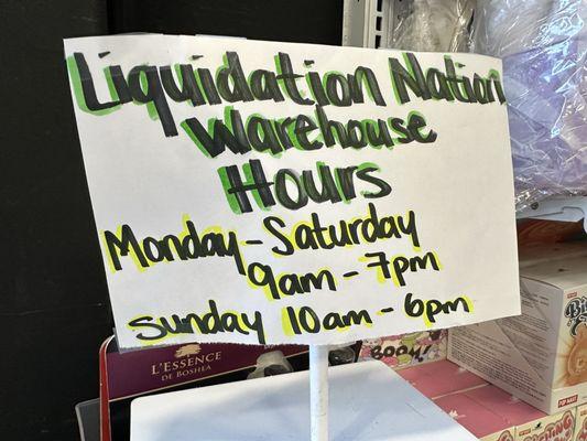 Liquidation Nation Warehouse