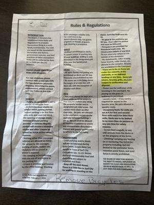 Hoa rules and regulations