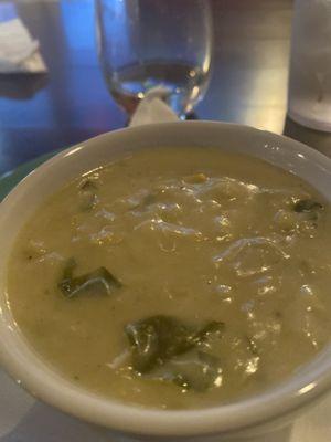 Spinach and corn chowder