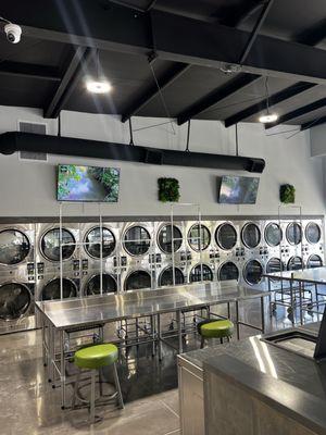 The whole place is stainless steel