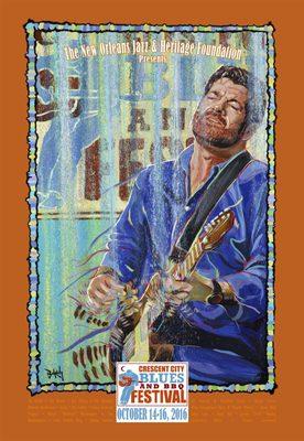 Jazz & Heritage Foundatino's Blue & BBQ 2015 Official Poster - Tab Benoit