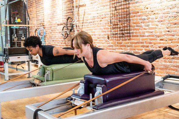 All-levels Private lessons and small group classes at Kinesia Pilates.