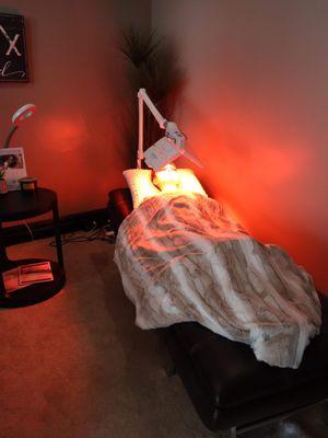 Relaxing Red light & Acne/Skin Problem area Blue light treatment.
We offer custom treatments that best suit your needs.
