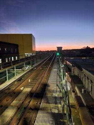 Overlooking the platform.