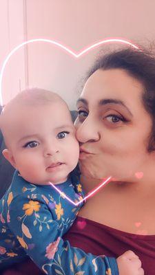 Elizabeth Furdui with her daughter