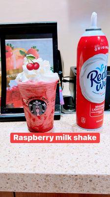 Raspberry milkshake
