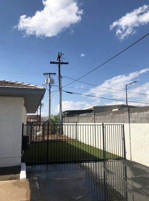 Doggie relief area - very pet friendly complex