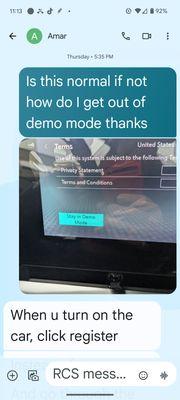 car left in demo mode to drive 1300 miles back to Florida. great sales team!