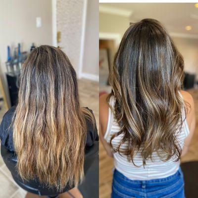 Before/After color+cut