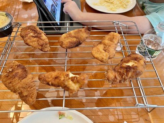 Here is the order of chicken tenders for my 5 year old. How many of you think he ate this????