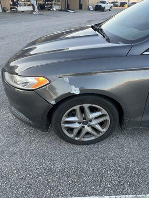 Ford Fusion Damaged Fender