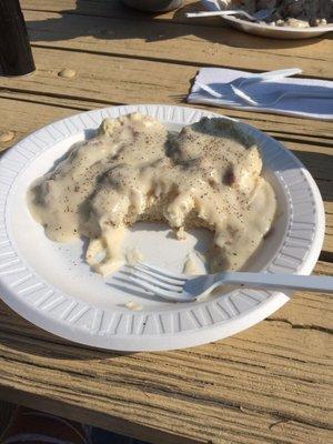 Biscuits and gravy! Full order $4.50!