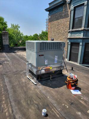 Trane rooftop unit installation