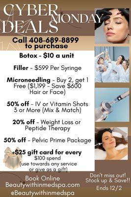 Cyber Monday Specials!!!!