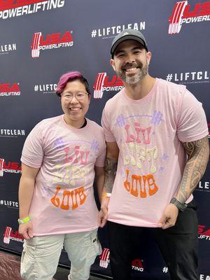 Livvie's first USAPL powerlifting meet in the books! 9/9 and PR's all around. On meet days, we wear pink :)